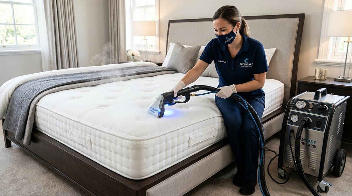 Double bed mattress sanitization and dust mite extraction in Ahmedabad